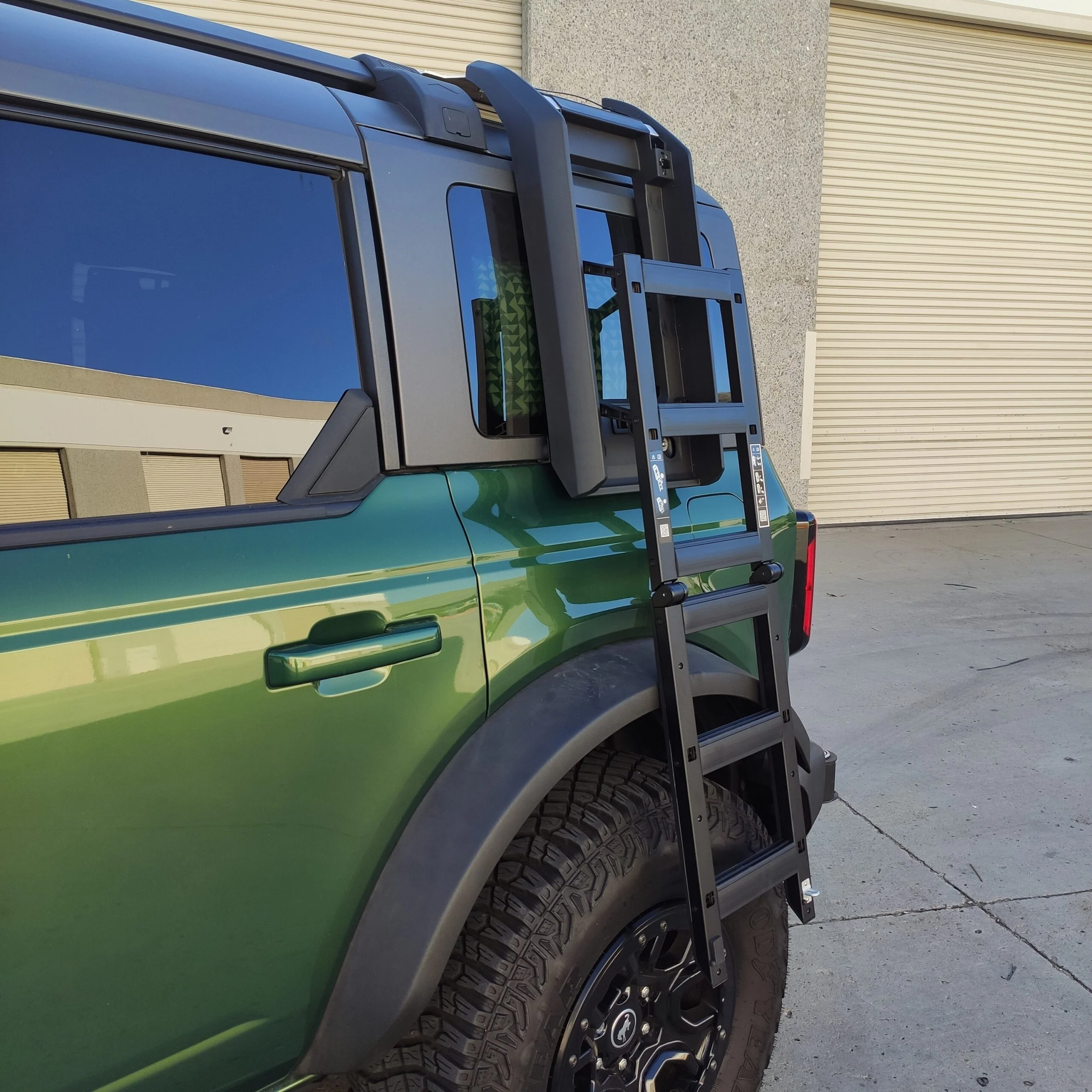 Badass Tents Ford Bronco 4-Door Side Folding Ladder for OEM roof rack only - Image 4