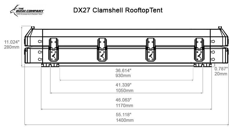The Bush Company DX27 Clamshell Rooftop Tent - Image 3
