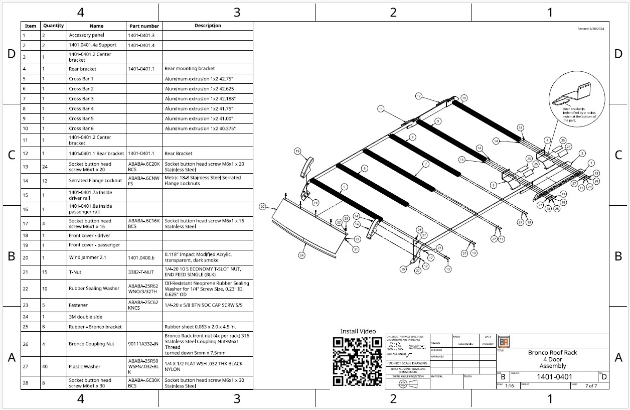 Badass Tents Ford Bronco Hard-Top 4-Doors Roof Rack - Image 28