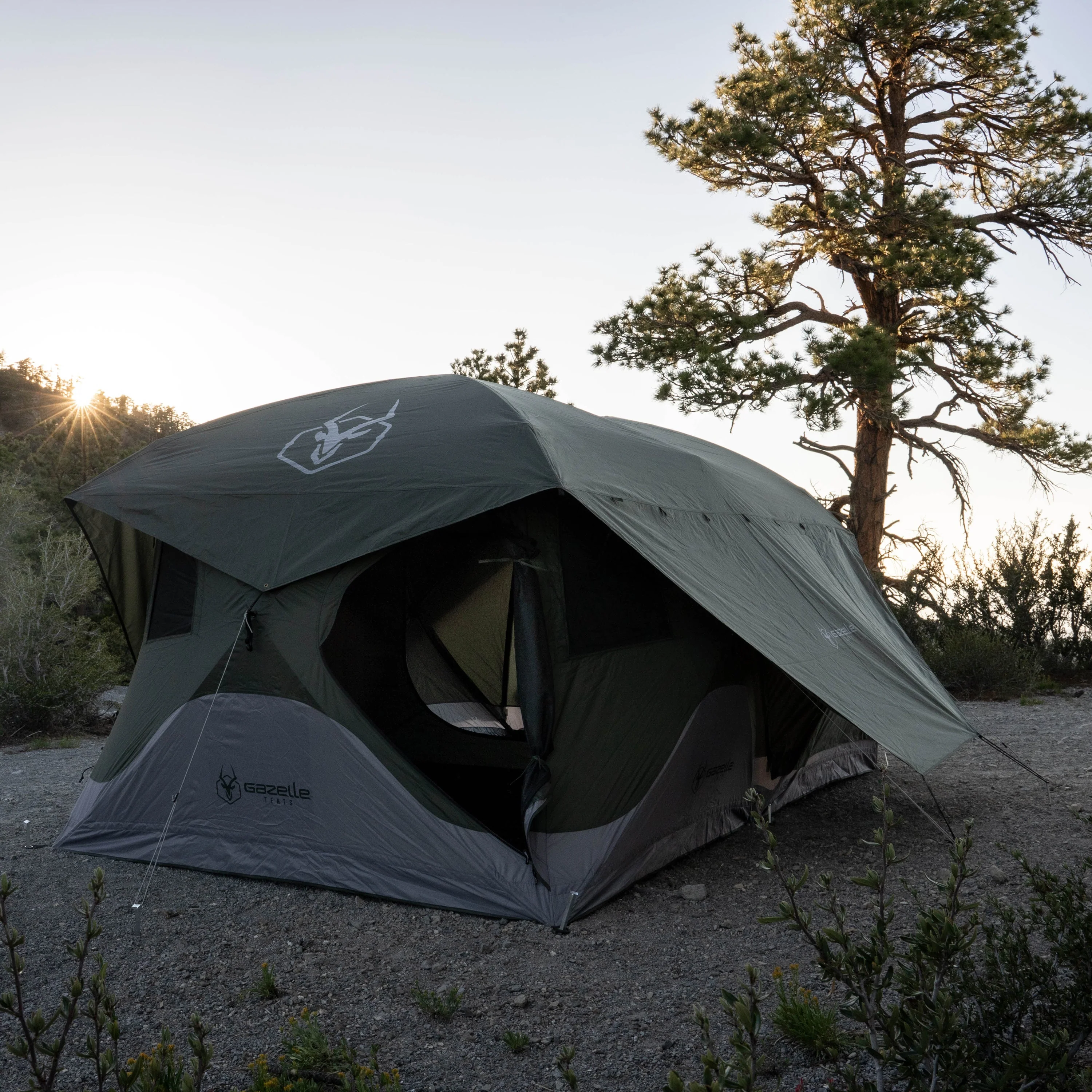 Gazelle T4 Tandem Hub Tent - Alpine Green - Image 4