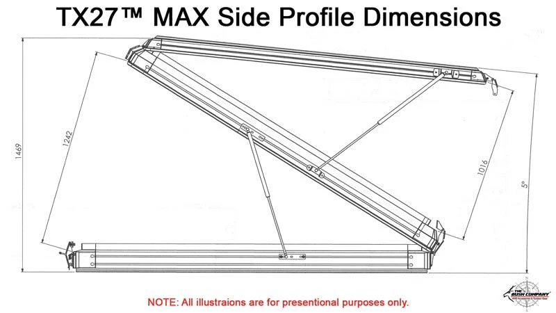 The Bush Company TX27 MAX Hardshell Rooftop Tent - Image 6