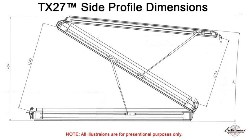 The Bush Company TX27 Hardshell Rooftop Tent - Image 7