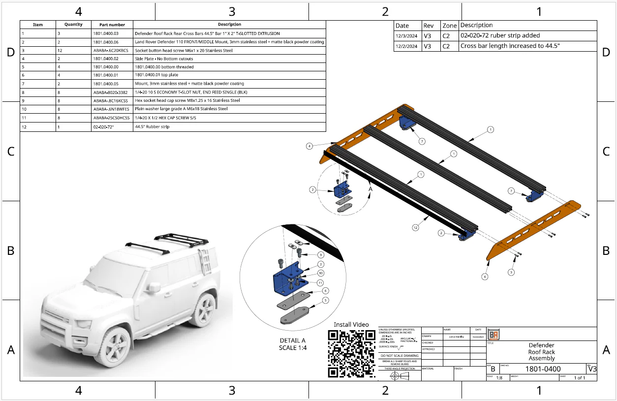Badass Tents Land Rover Defender Roof Rack - Fits 90, 110 & 130 - Image 27