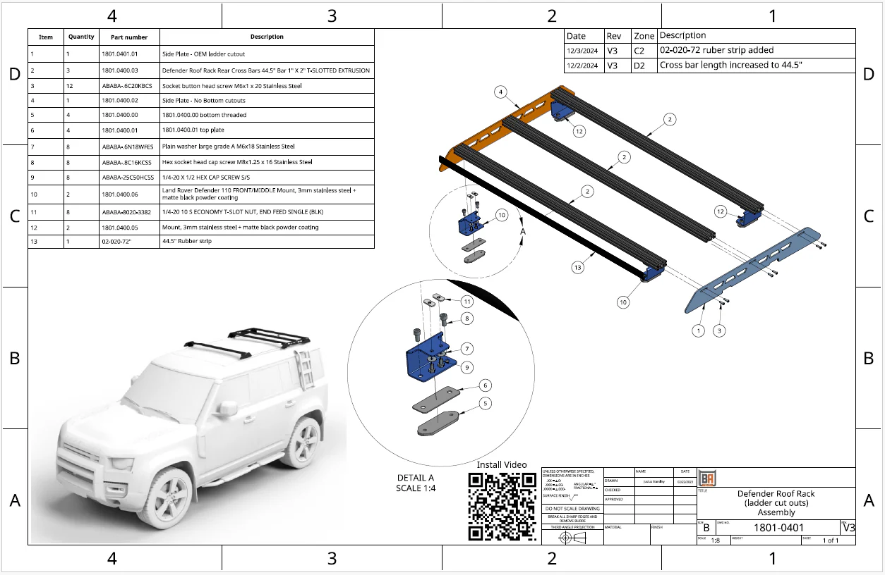 Badass Tents Land Rover Defender Roof Rack - Fits 90, 110 & 130 - Image 28