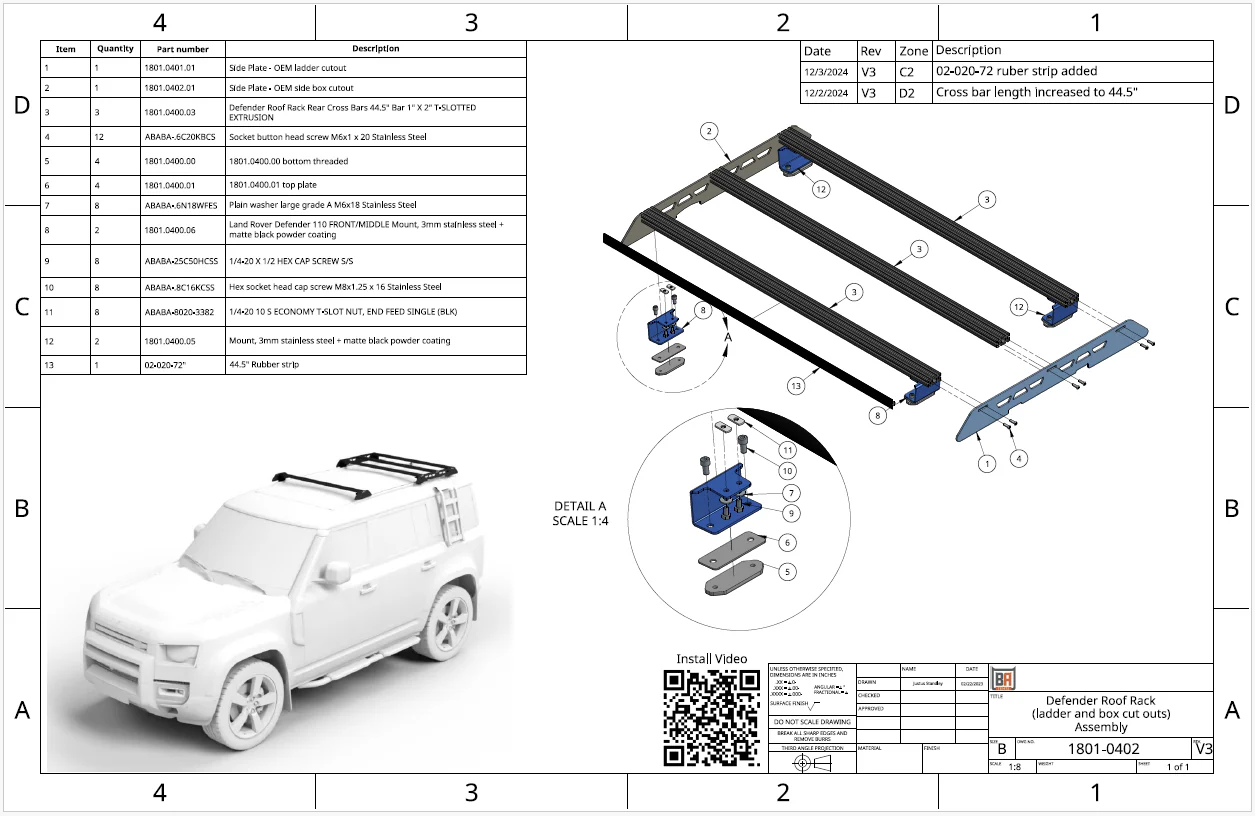 Badass Tents Land Rover Defender Roof Rack - Fits 90, 110 & 130 - Image 29