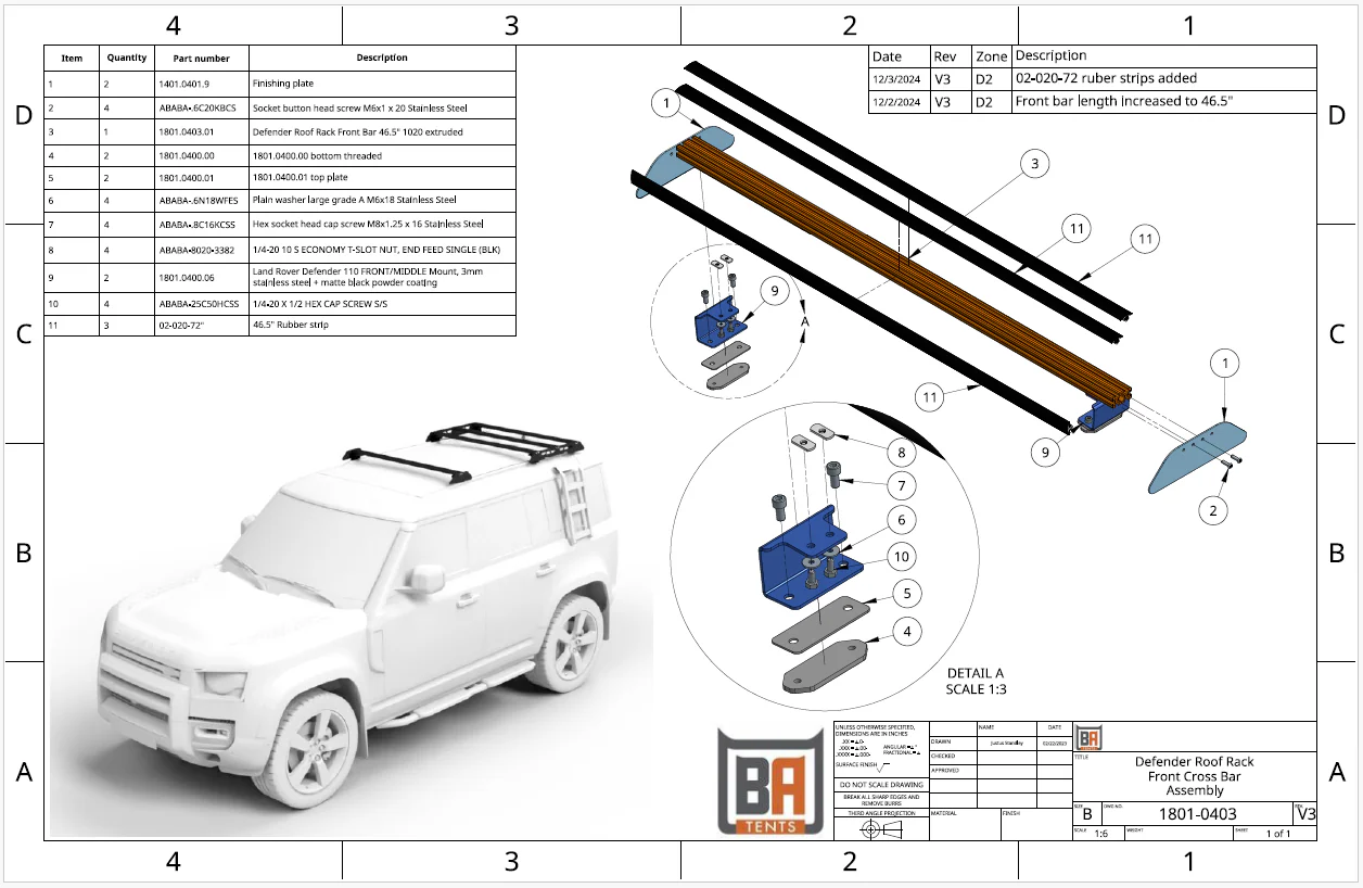 Badass Tents Land Rover Defender Roof Rack - Fits 90, 110 & 130 - Image 30