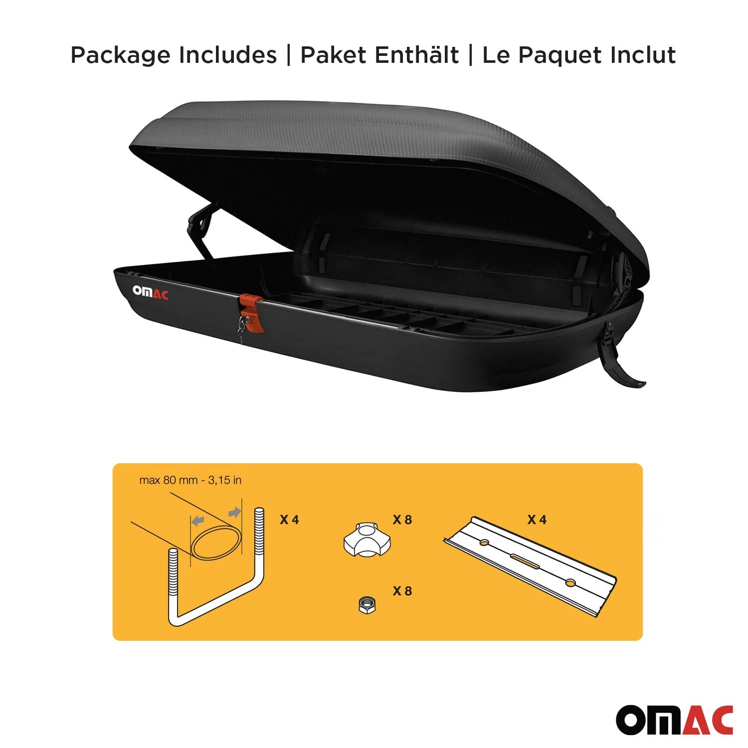 Roof Cargo Box 11.3 Cubic Feet Carbon Fiber Textured - Image 7