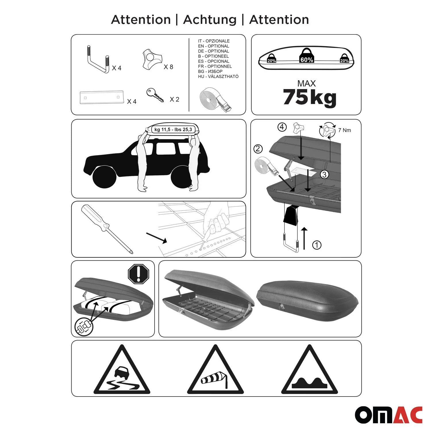 Roof Cargo Box 14.1 Cubic Feet Carbon Fiber Textured - Image 10