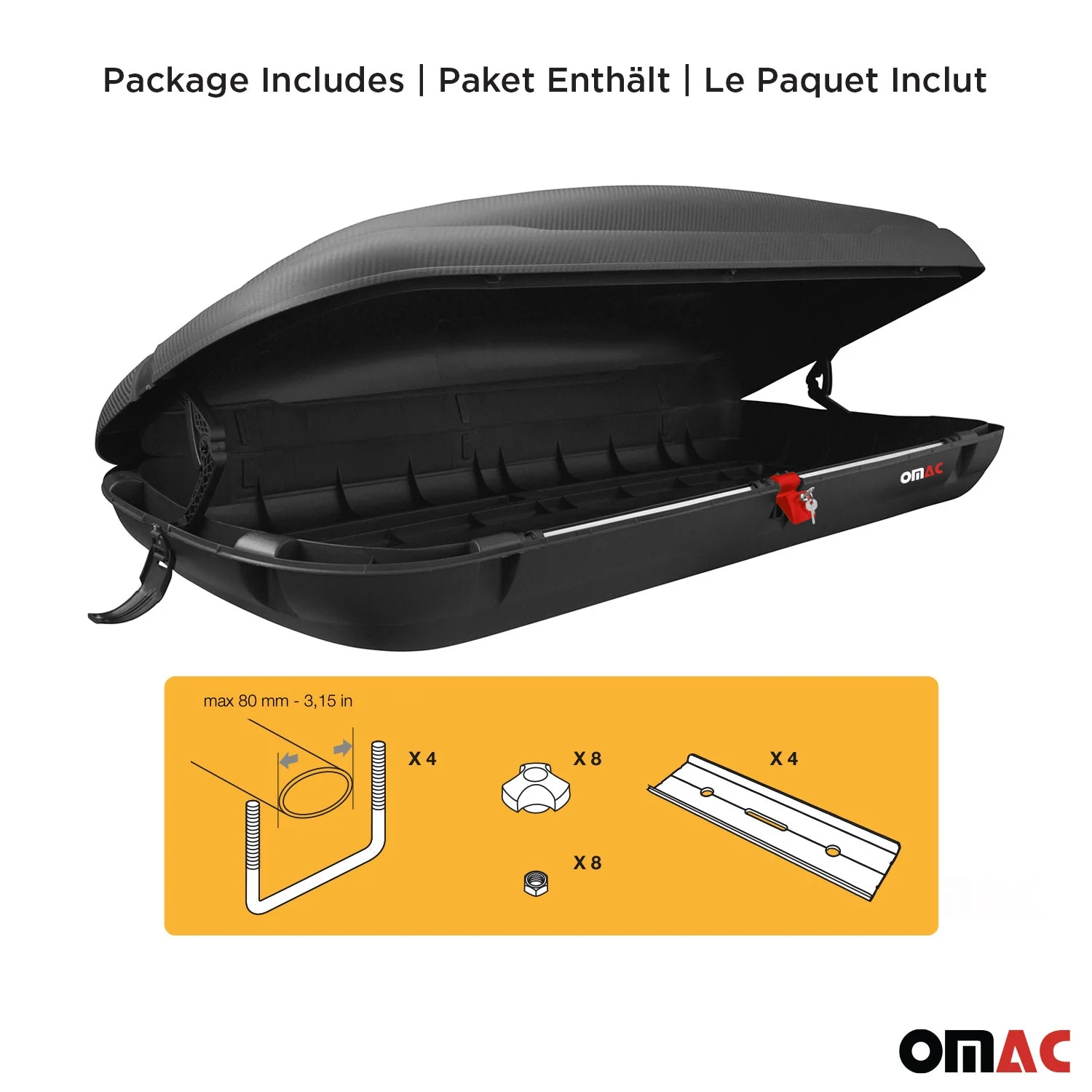 Roof Cargo Box 16.9 Cubic Feet Carbon Fiber Textured - Image 7