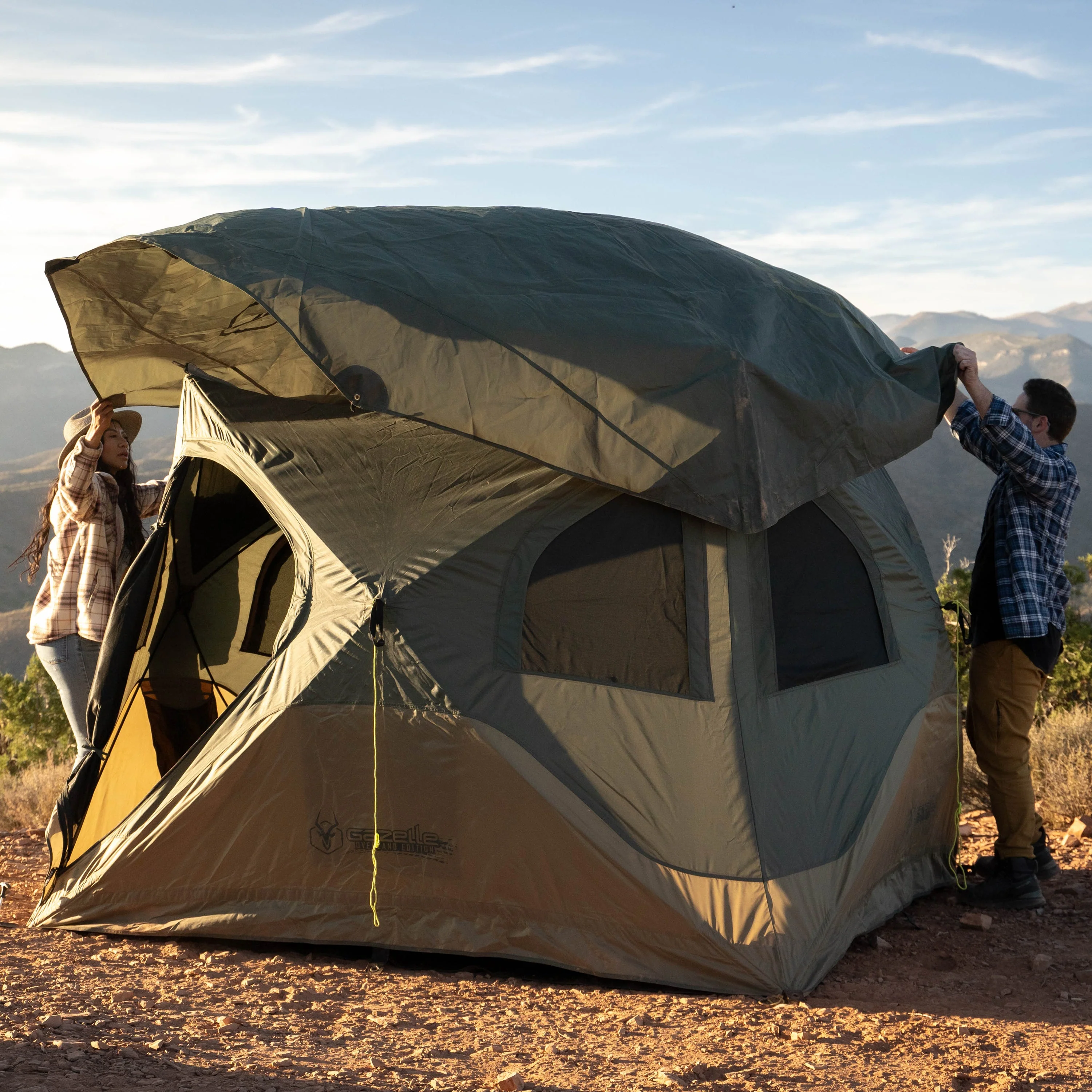 Gazelle T4 Hub Tent Overland Edition - Alpine Green - Image 8