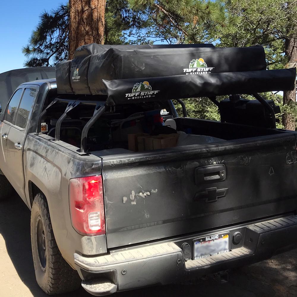 Tuff Stuff Overland Roof Top Tent Truck Bed Rack, Adjustable, Powder Coated 51" - Image 4
